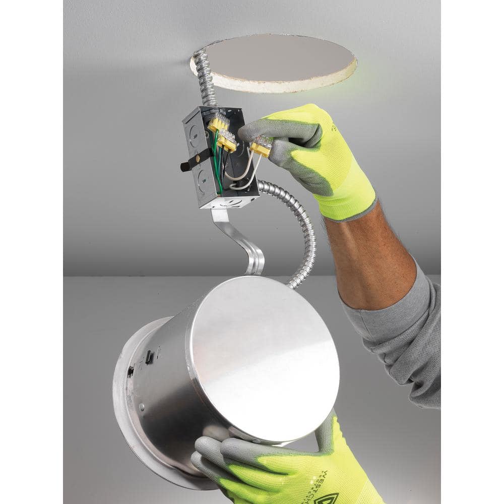 6-Inch Gray LED Remodel Recessed Lighting Housing with Quick Connect