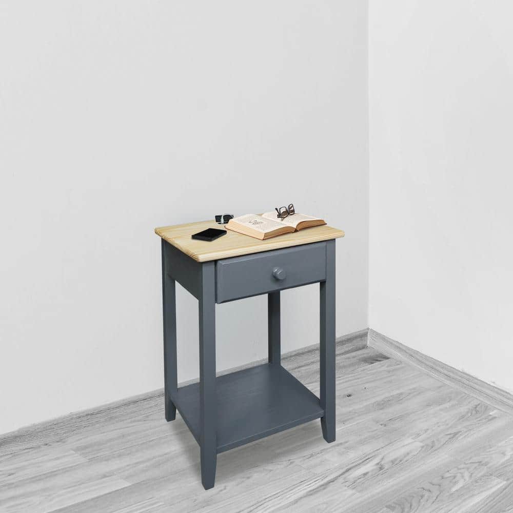 Night Owl Natural Gray 1-Drawer 17.5 in. W Nightstand with USB Port price history on PriceWatchPro