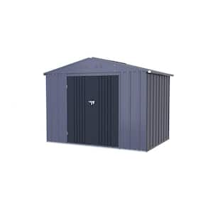 10 ft. W x 12 ft. D Metal Shed Storage 120 sq. ft. in Gray