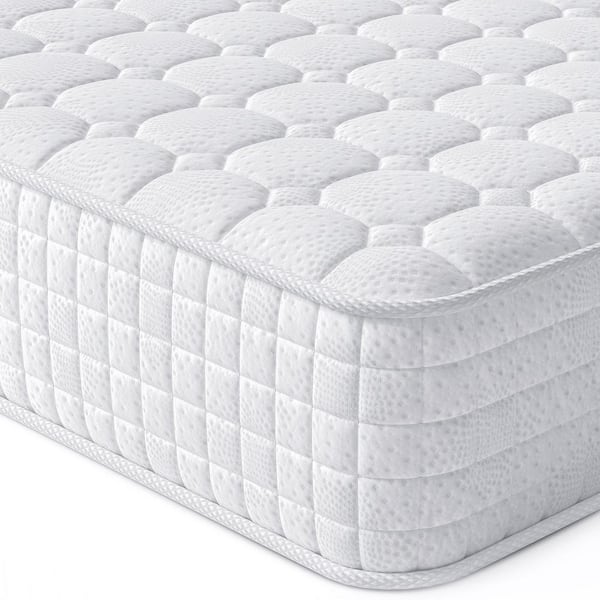 Original Hybrid Series Twin Medium Memory Foam Tight Top 8 in. White Mattress