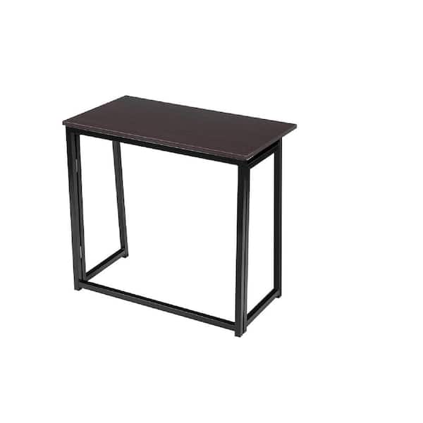 Gymax Foldable 31.5 in. Computer Desk Home Office Laptop Table Writing Desk Study Table Brown