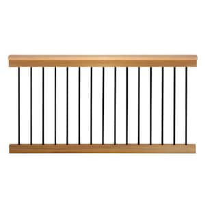 Vista 36 in. x 6 ft. Traditional Cedar Level Rail Kit with Round Aluminum Ballusters