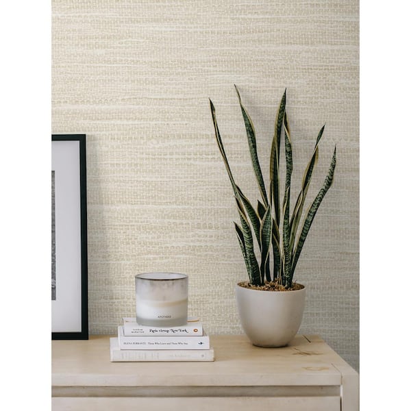 Linen Rina Faux Paper Unpasted Wallpaper Roll (60.75 sq. ft.)