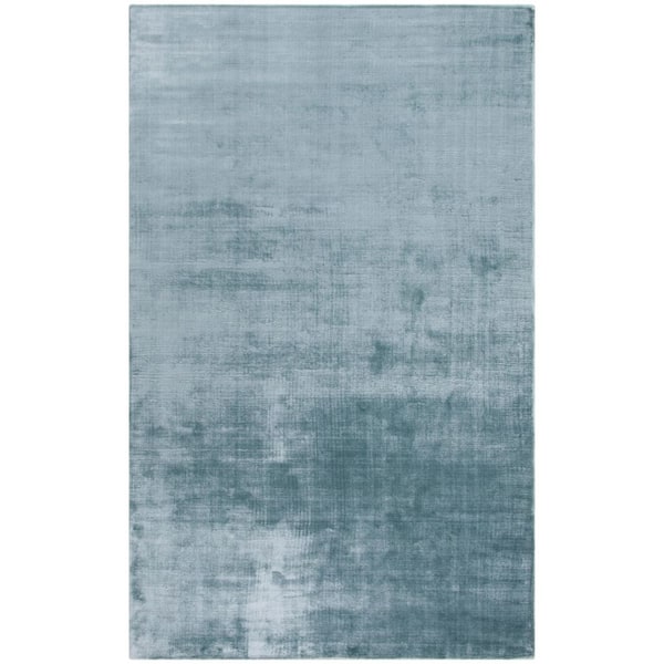 Mirage 5 ft. x 8 ft. Villa Blue Solid Color Area Rug