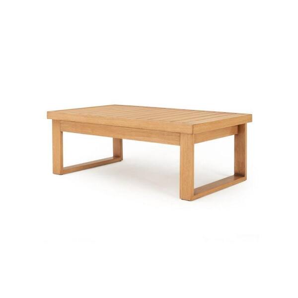 Benjara 26 in. Brown Rectangle Metal Coffee Table with Aluminum Frame