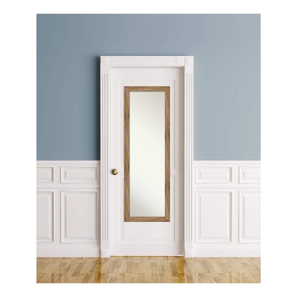 Rustic Brown Full Length Rectangular Wood Mirror