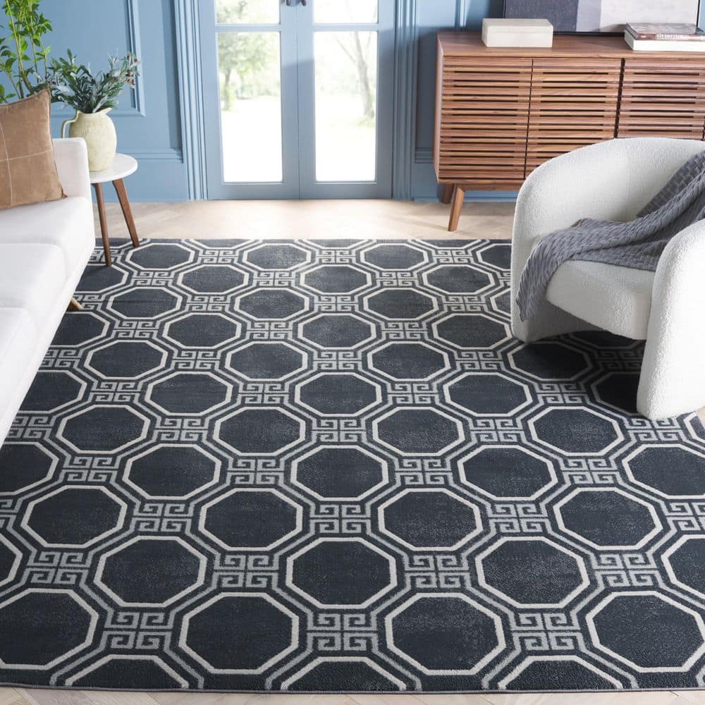 Odyssey 8 ft. x 10 ft. Black/Gray Abstract Geometric Area Rug price history on PriceWatchPro
