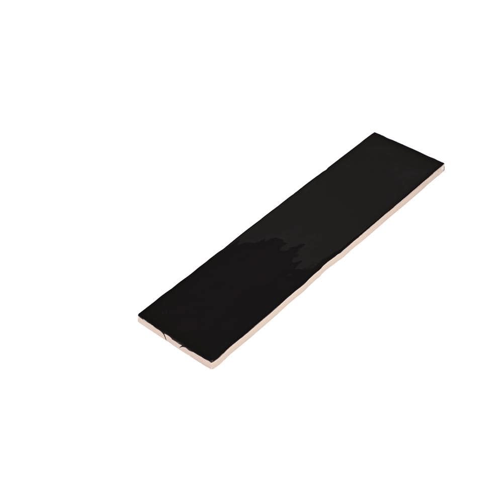 Florentine Gates Glossy Black Ceramic Subway Tile 3x12