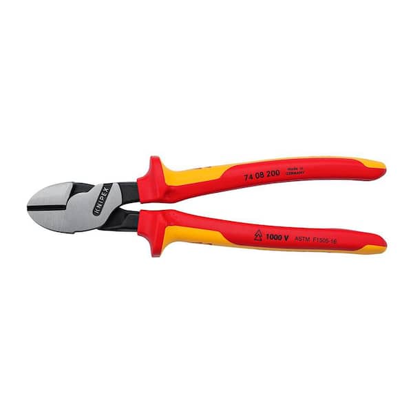 Heavy Duty Forged Steel 8 in. High Leverage Diagonal Cutters with 64 HRC Cutting Edge and 1,000-Volt Insulation