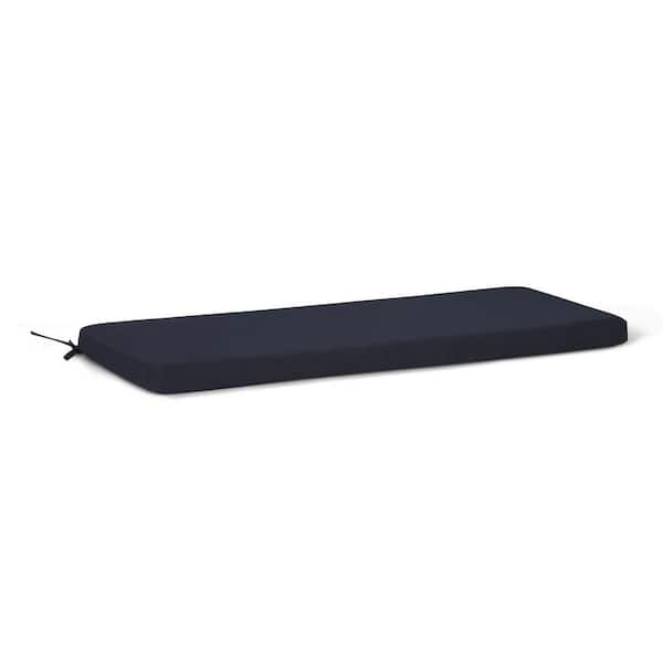 WESTIN OUTDOOR FadingFree Navy Blue Rectangle Outdoor Patio Bench Cushion 54 in. x 18.5 in. x 2.5 in.