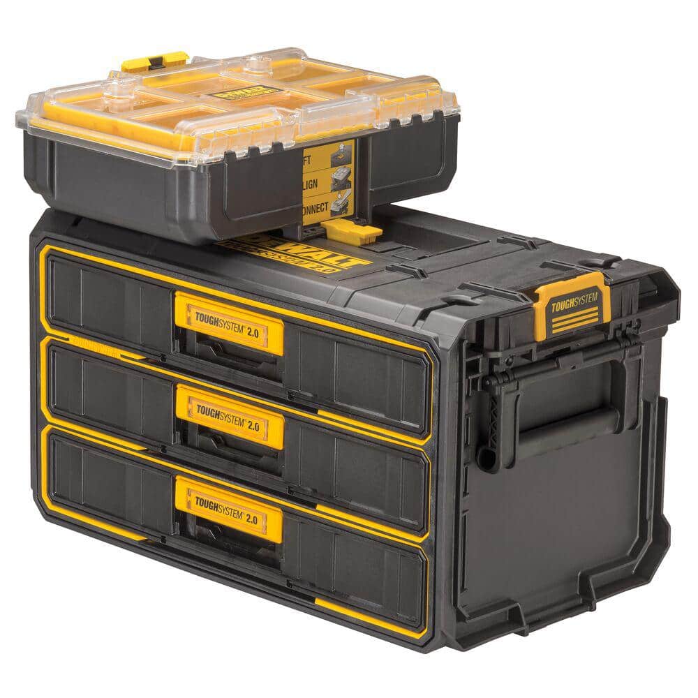 Black and Yellow Plastic 3-Drawer Tool Organizer