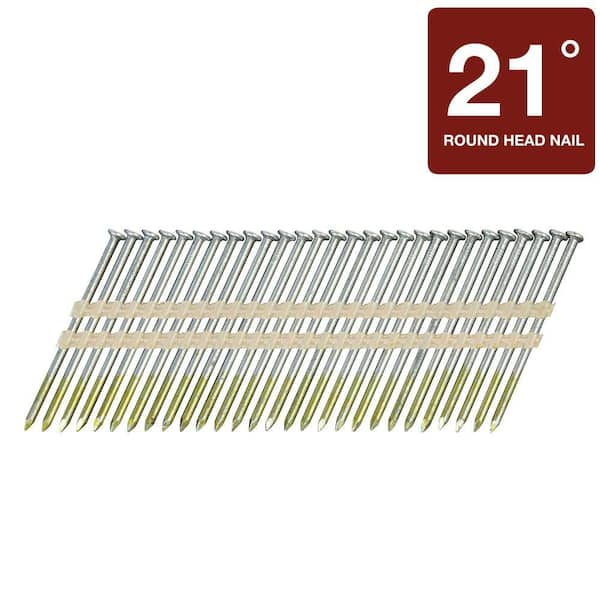 Hitachi 3 in. x 0.120 in. Full Round-Head Brite Plastic Strip Framing Nails (4,000-Pack)