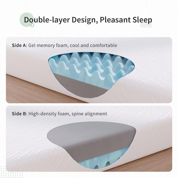 Novilla 4 in. Gel Memory Foam King Mattress Topper Enhance Cooling