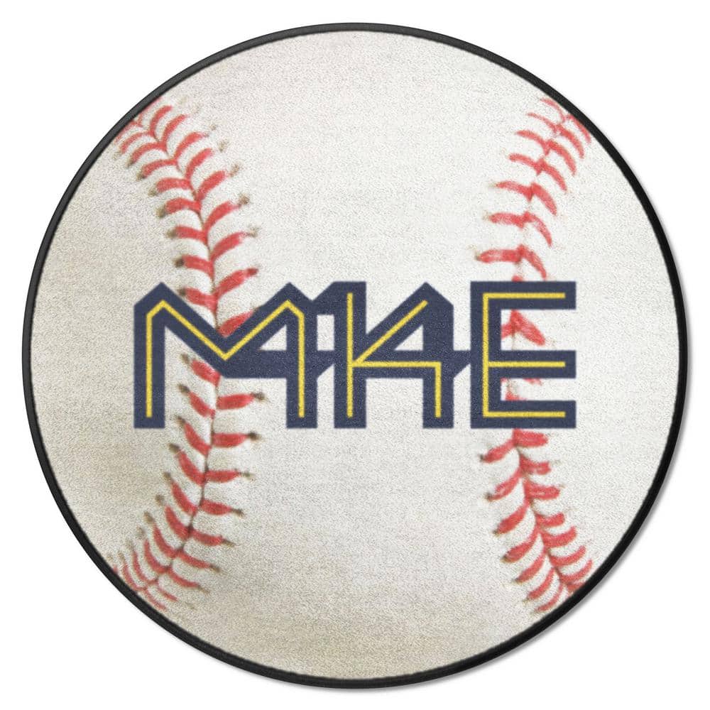 27 1970 Milwaukee Brewers Retro Logo Baseball Style Round Mat