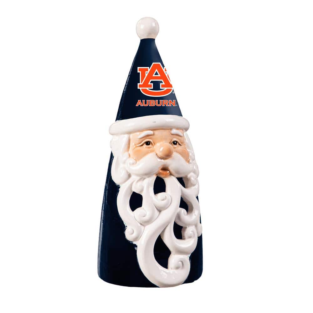 Auburn University Blue and White Ceramic LED Santa Statue