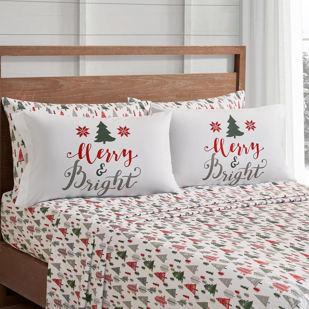 Wonderland 6-Piece White Polyester Queen Sheet Set