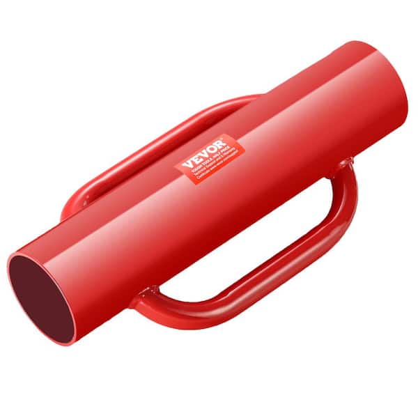 Fence Post Driver,2.7 in. Inner Diameter T Post Pole Pounder. Dig, 14LB.Carbon Steel, Farm Fencing Hole Digger, Red