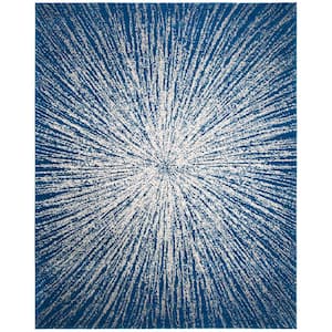 Evoke Navy/Ivory 8 ft. x 10 ft. Geometric Area Rug