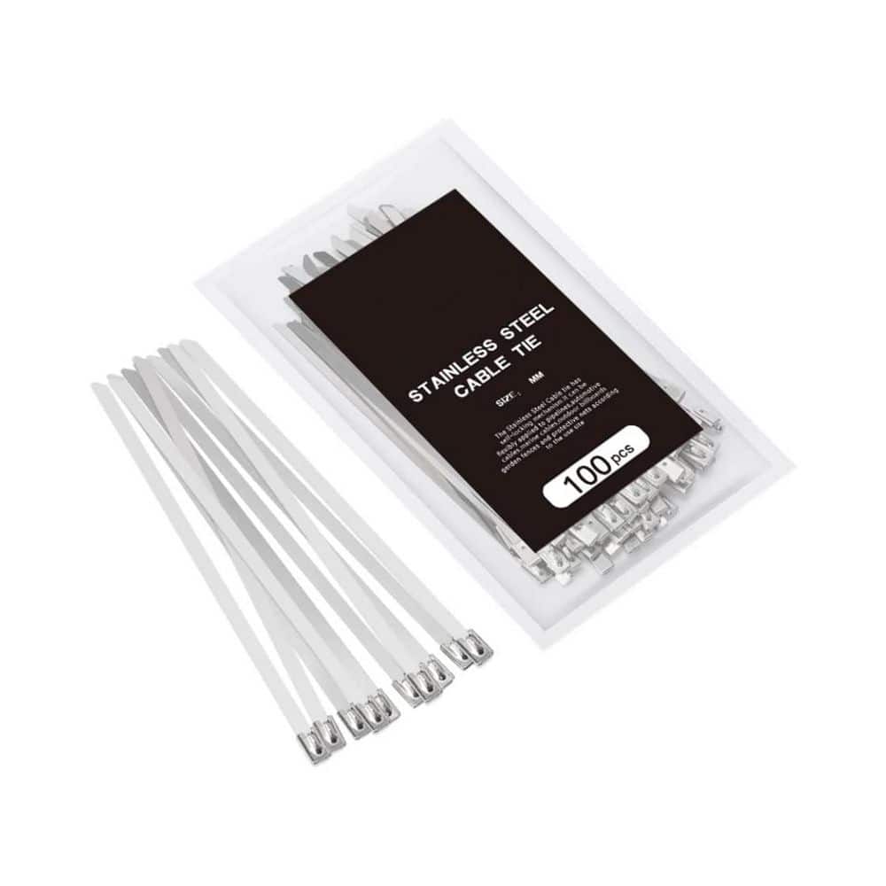 11.8 in. UV Resistant Nylon Cable Zip Tie 304 Stainless Steel 250 lb. Heavy Duty 300mm 100-Pack price history on PriceWatchPro