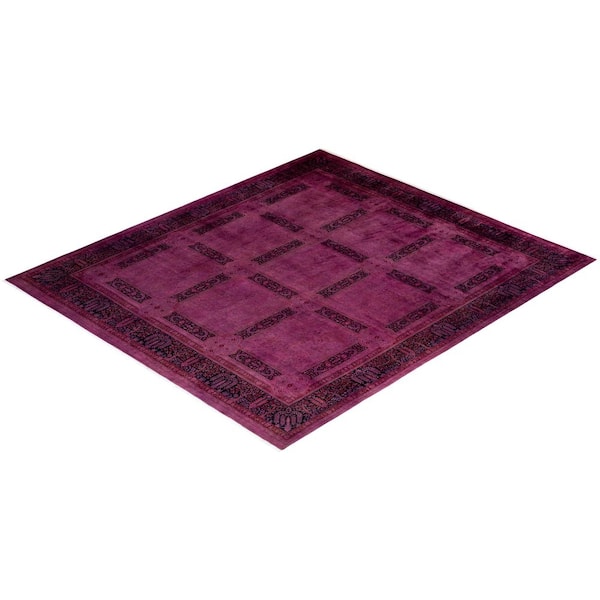 Overdyed Pink 9 ft 1 x 11 ft 6 in Wool Indoor Area Rug