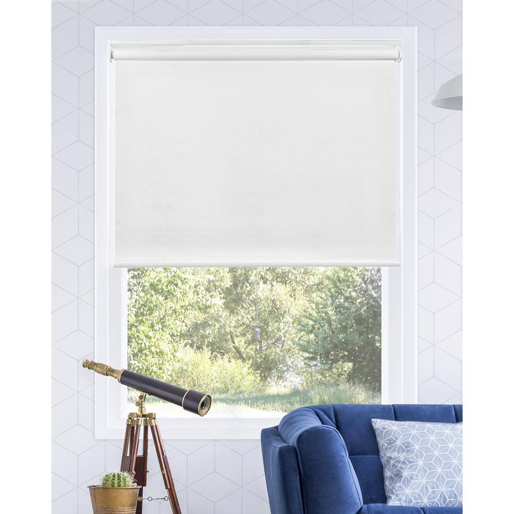 Urban White Cordless Light Filtering Fabric Roller Shade 35" x 72"