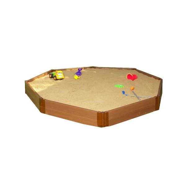 Frame It All One Inch Series 10 ft. x 10 ft. x 11 in. Composite Octagon Sandbox Kit