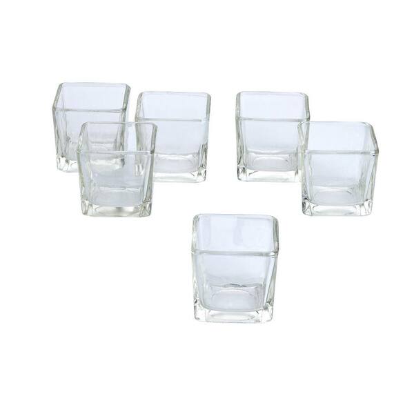 Light In The Dark Clear Glass Square Votive Candle Holders (Set of 72)