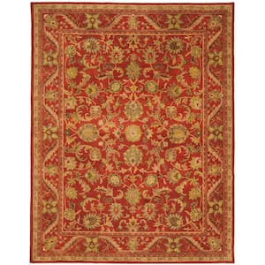 Antiquity Red 8 ft. x 11 ft. Border Area Rug