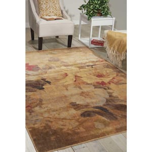 Somerset Multicolor 4 ft. x 6 ft. Floral Contemporary Area Rug