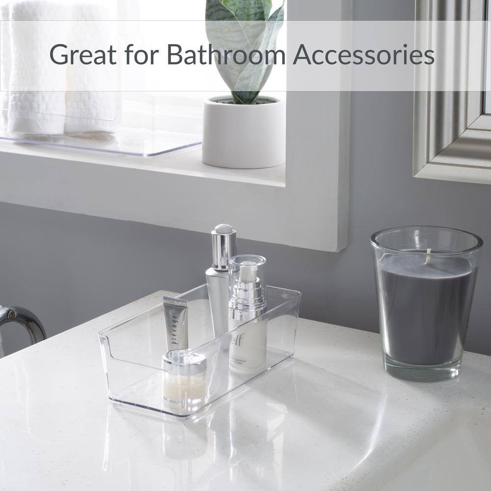 Clear Acrylic Small Rectangular Drawer Organizer, 10" x 8" x 6"