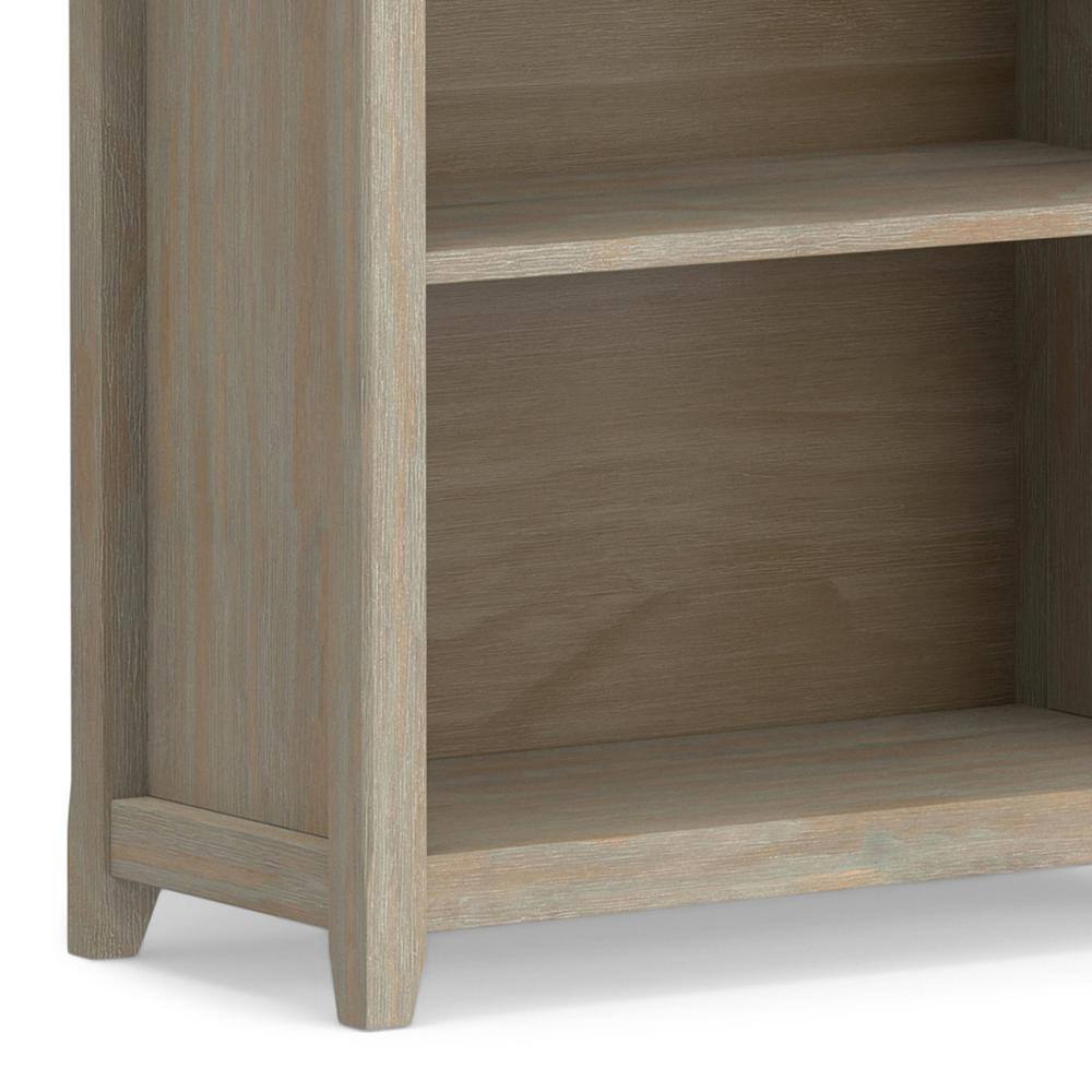 Distressed Grey Pine Adjustable 5-Shelf Bookcase