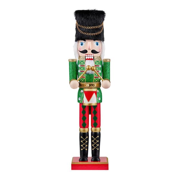 Home Accents Holiday 15 in Glitter Nutcracker With Drum