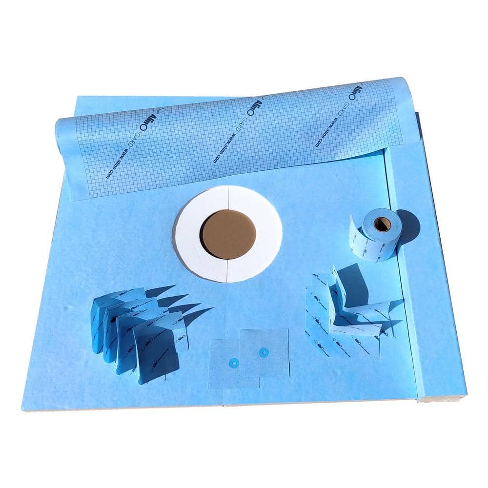 48 in W x 48 in L Center Shower Kit with Shower Wall Membrane and Pre-Sloped Shower Pan and without ABS/PVC Flange Drain price history on PriceWatchPro