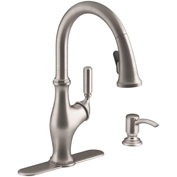Worth Single-Handle Pull-Down Sprayer Kitchen Faucet in Oil Rubbed Bronze Worth Single-Handle Pull-Down Sprayer Kitchen Faucet in Oil Rubbed Bronze