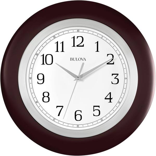 Bulova Zephyr 18 in. H x 18 in. W Round Wall Clock