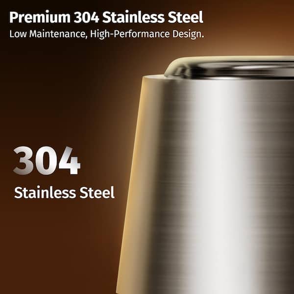 EAST OAK Fuoco Smokeless Fire Pit 6 in. Stainless Steel Fire Pit