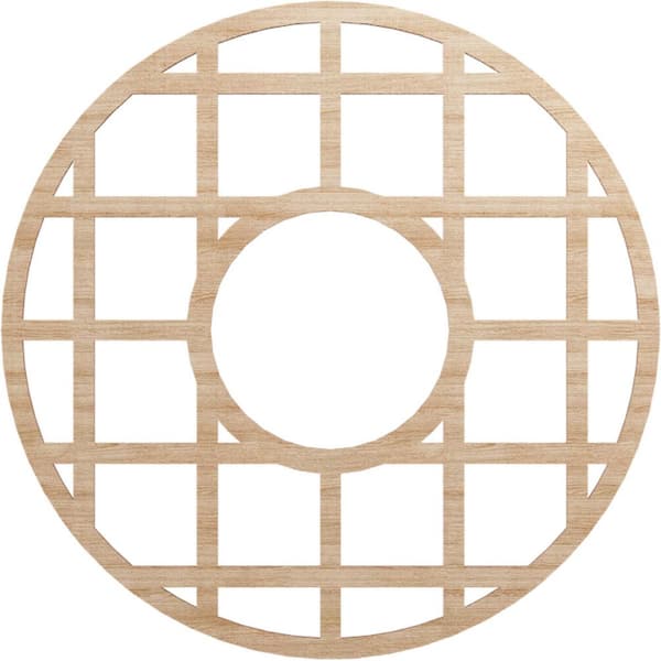 Ekena Millwork 0.375 in. x 30 in. x 30 in. Wood Medallion Moulding