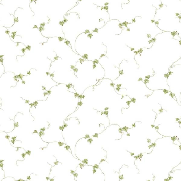 Norwall Small Berries Trail Vinyl Strippable Roll Wallpaper (Covers 56 sq. ft.)