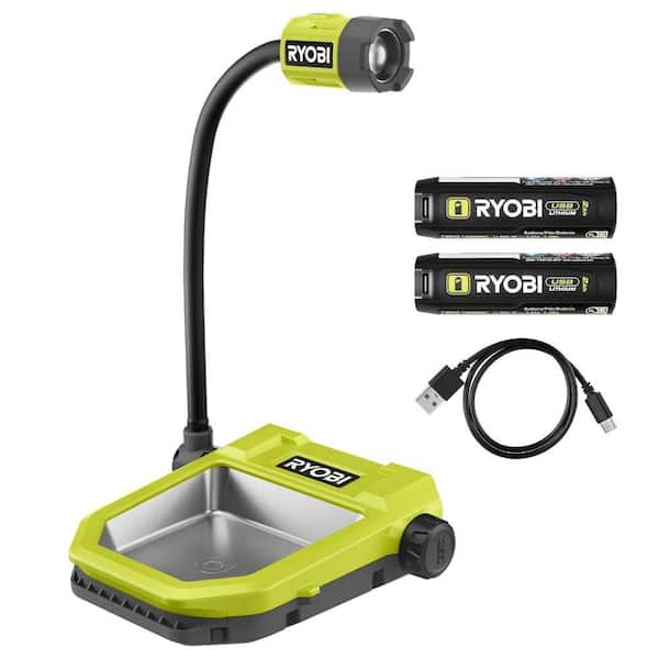 USB Lithium Cordless LED Magnetic Tray Kit with 2Ah USB Lithium Battery, Charging Cable, and Extra 2Ah Battery