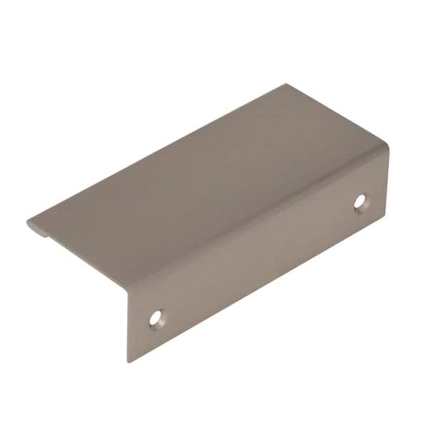 Edge Pulls 3 in. (76mm) Modern Satin Nickel Cabinet Edge Pull (10-Pack)