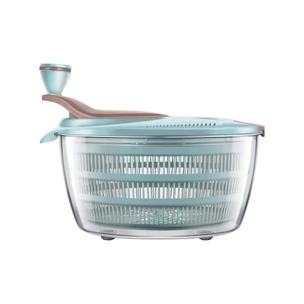 Large Capacity Salad Spinner with Non-Slip Base, Quick Drain Design, Dishwasher Safe, Ideal for Fruits and Vegetables