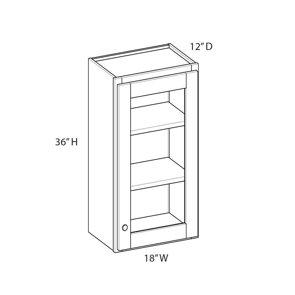 Norfolk Shaker 18 in. W x 36 in. H x 12 in. D in Painted White Plywood Asse