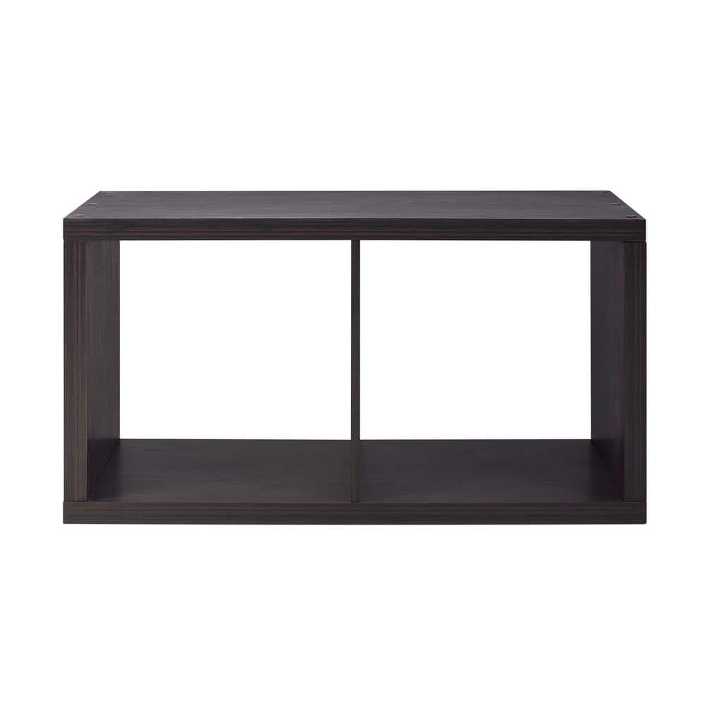 Dillon Espresso 2-Cubby Horizontal or Vertical Storage Cabinet