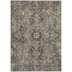 Chantille ACN570 Taupe 10 ft. x 14 ft. Machine Washable Indoor/Outdoor Geometric Area Rug