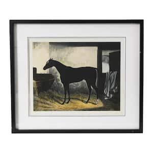 Horse Print with Wood Framed Animal Art Print 24 in. x 28 in.