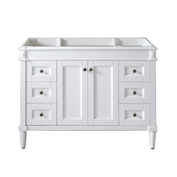 Virtu USA Tiffany 48 in. W Bath Vanity Cabinet Only in White