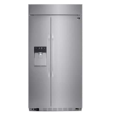 25.6 cu. ft. Ultra Large Capacity Built-in Side by Side Smart Refrigerator with Wi-Fi Enabled in Stainless Steel