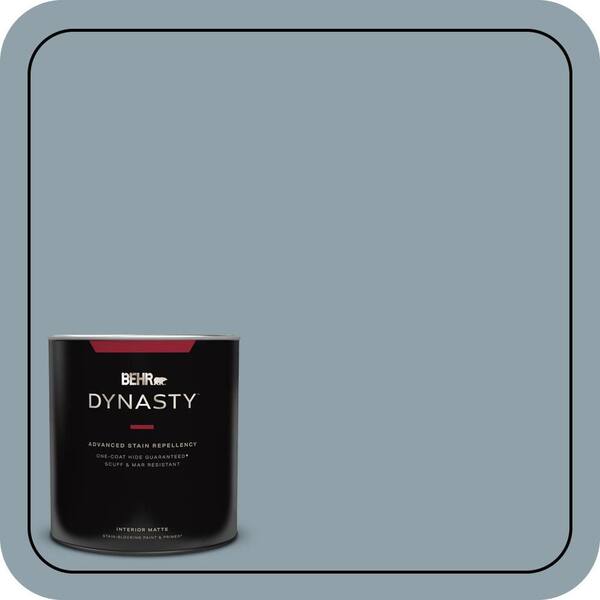 BEHR DYNASTY 1 qt. #N480-4A Dusty Denim Matte Interior Stain-Blocking Paint and Primer