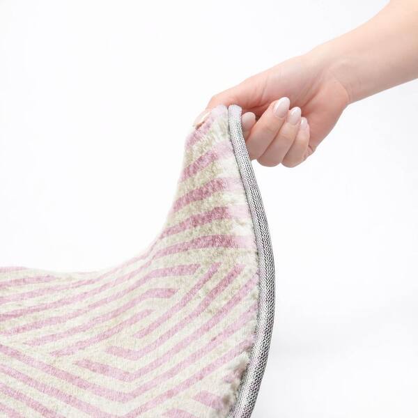 Dream Shag Premium Machine Washable Abstract ADS550 Pink 10 ft. x 14 ft. Area Rug