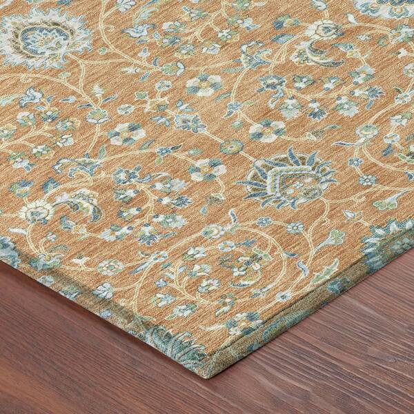 Chantille Machine Washable Indoor/Outdoor Abstract ACN2758 Copper 2 ft. x 7 ft. Runner Rug